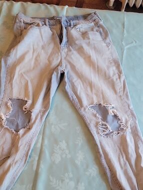 Rewash Light Blue Distressed Boyfriend Jeans